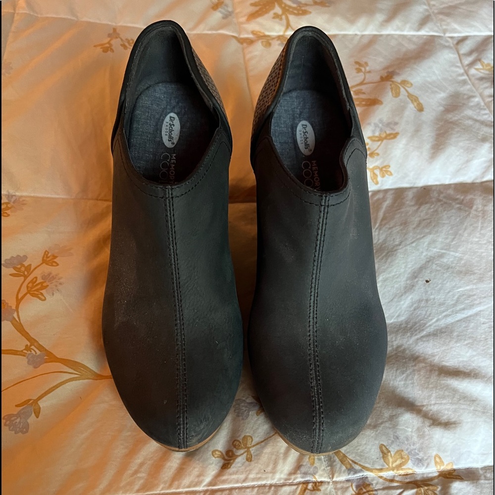 Dr. Scholls wedged booties- bought on here and only worn once! EUC